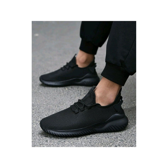 Black Louis Lace Up Running Shoes