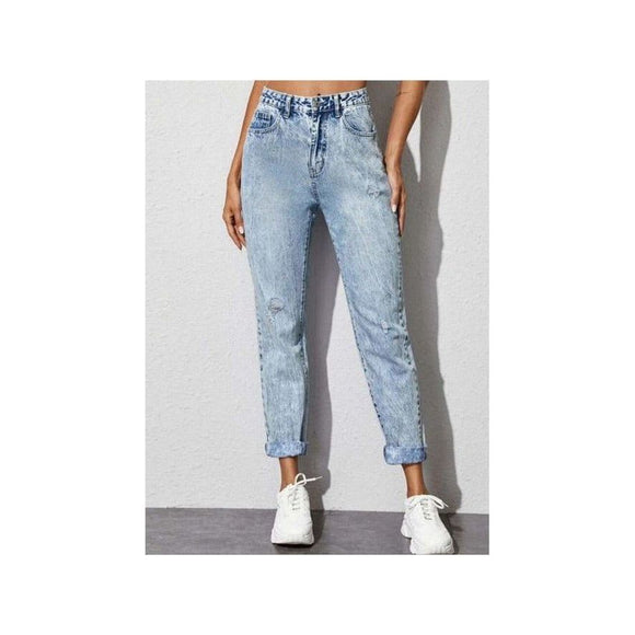 Acid Washed Straight Layla Jeans - Coco & Lilly