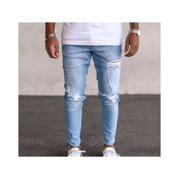 Gray Louis Ripped Denim Jeans