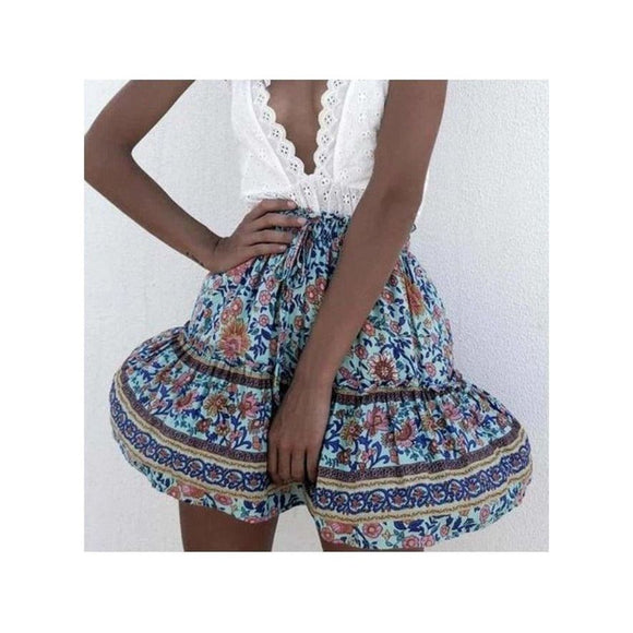 Boho Bohemian Print Skirt - Coco & Lilly
