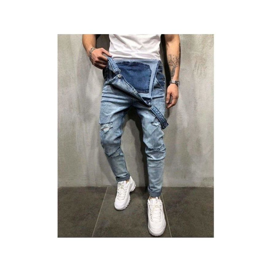 Slate Gray Distressed Kyle Skinny Jeans