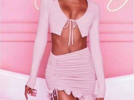 Thistle Layla Sexy Crop Top Skirt Set