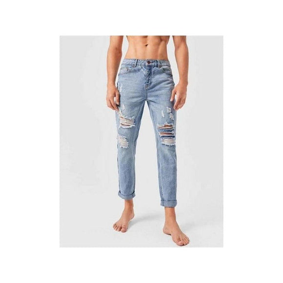 Dark Gray Louis Bleach Wash Jeans