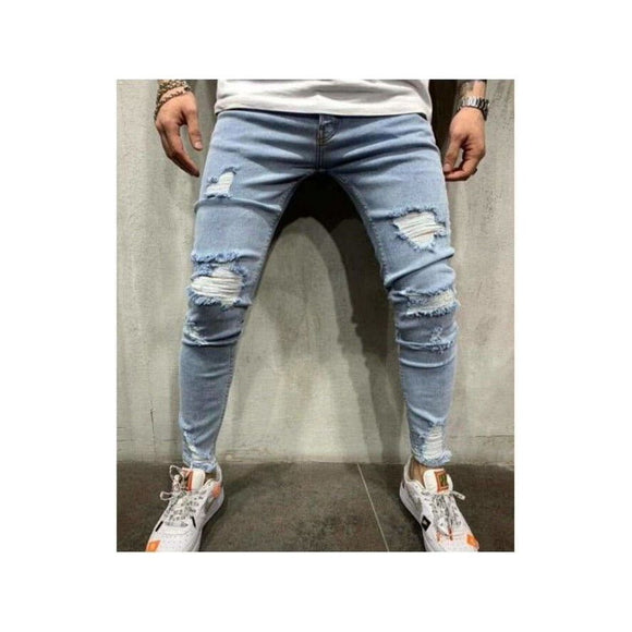 Dim Gray Ripped Skinny Jeans