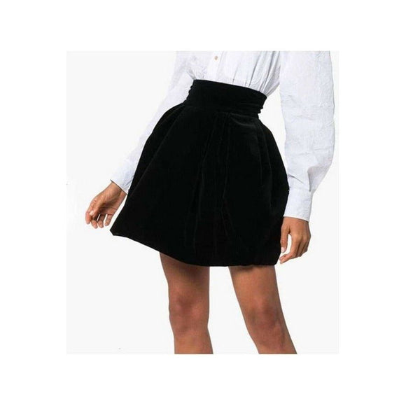 Black Ruched High Waist Sonia Skirt